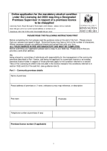 Application for the mandatory alcohol conditions to be disapplied