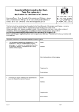 Application form for an Occasional Sale