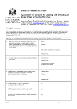 Application for consent for loading and unloading at large shops on Sunday mornings