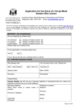 Application form for a Scrap Metal Dealers Site Licence