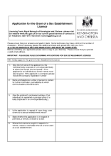 Application for the Grant of a Sex Establishment Licence