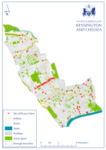Map to show locations of all NO2 tubes
