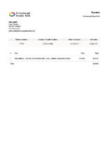 Example of a Music Hub Invoice