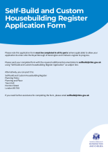 Self-Build and Custom Housebuilding Register Application Form
