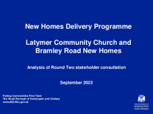 Latymer Community Church and Bramley Road New Homes - Analysis of Round Two stakeholder consultation
