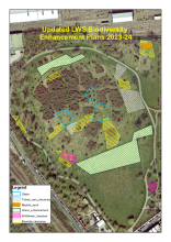 Map of Little Wormwood Scrubs Habitat works 2023_24