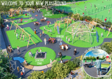 Design showing the new play area