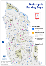 Map of motorcycle parking bays