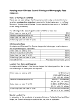 Filming fees 2024-25