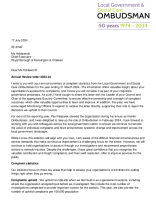 Local Government Social Care Ombudsman's Annual Review Letter 2022/23