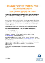 Disabled Person’s Freedom Pass - Learning Disability