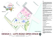 Lots Road Open Space chosen design: Design 1