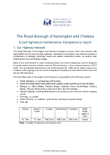 RBKC Highway Transparency Report