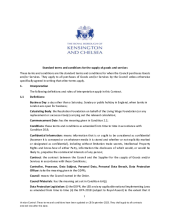 RBKC standard purchase order terms & conditions