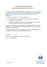 Notice of Delay in Conclusion of Audit 2024-25