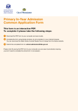 Primary in-year application form
