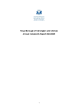 Annual complaints report 2024 to 2025