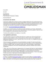 Local Government and Social Care Ombudsman annual review letter, 2024 to 2025
