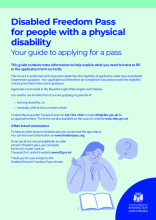  Guidance notes for Freedom Pass application - physical disability