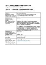 Health and Safety Impact Assessment