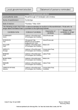 Pembridge - Statement of Persons Nominated