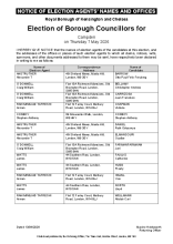 Campden - Notice of Election Agents