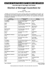 Colville - Notice of Election Agents