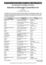 Golborne - Notice of Election Agents