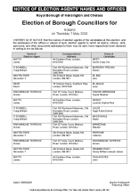 Holland - Notice of Election Agents.