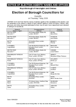 Redcliffe - Notice of Election Agents