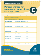 Parking charges for tenants and leaseholders from April 2026