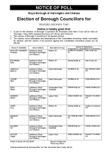 Brompton and Hans Town - Notice of Poll
