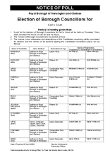 Earls Court - Notice of Poll