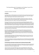 Royal Borough of Kensington and Chelsea Council Tax Reduction Scheme 2026