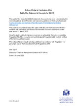  Notice of Delay in Conclusion of Audit 2024-25