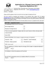 Explosive License Application