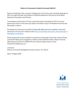 Notice of Conclusion of Audit 2024-25