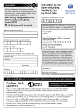 Housing management direct debit form