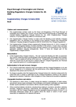 Royal Borough of Kensington and Chelsea Building Regulations Charges Scheme No. 8A 2026