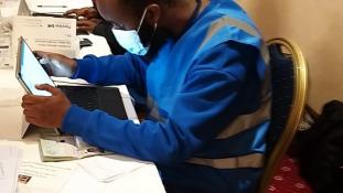 Members of the Refugee Support Team at work