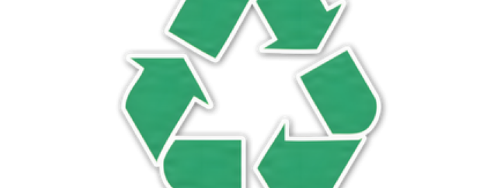 Recycling logo in green