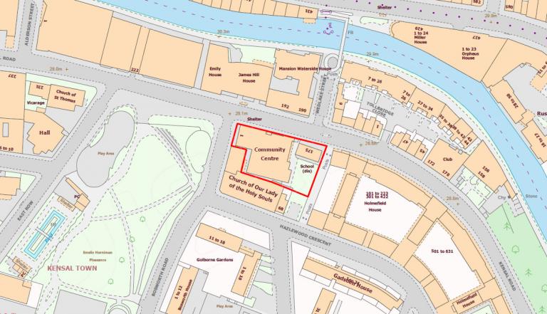 175-177 Kensal Road site outlined in red 175-177 Kensal Road site outlined in red