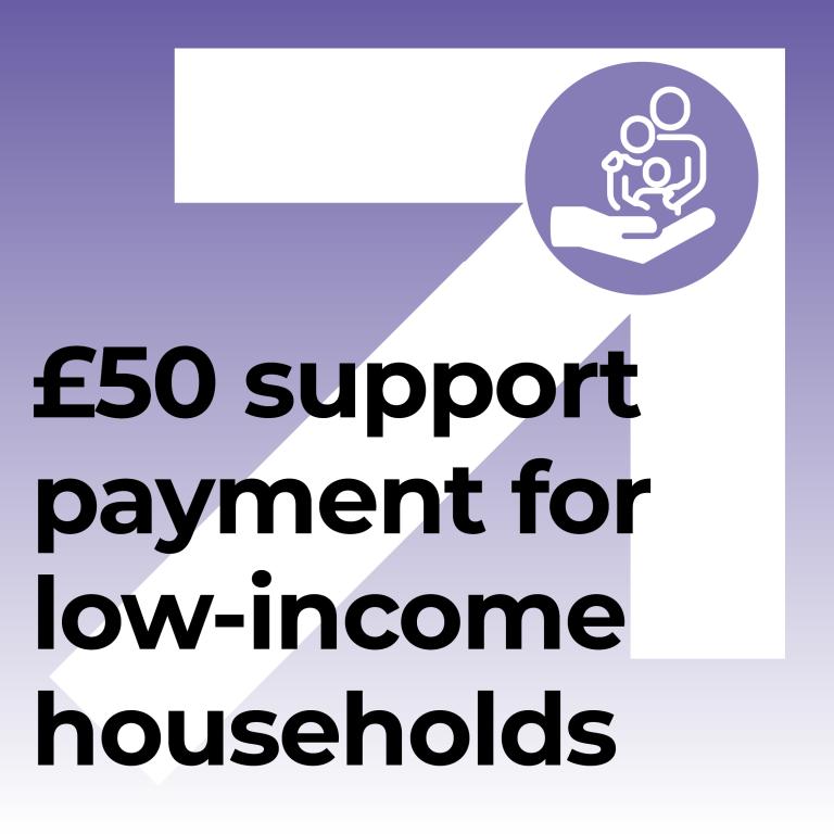Diagram illustrates £50 payment for low-income households