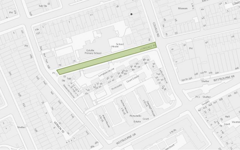 Colville School Street map