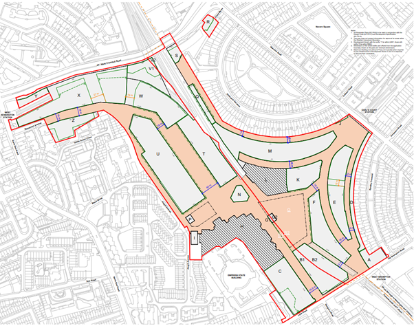 Map showing the extent of the Opportunity Area Zone L in RBKC