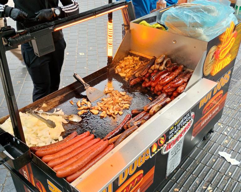 One of the hot dog carts seized by street enforcement officers
