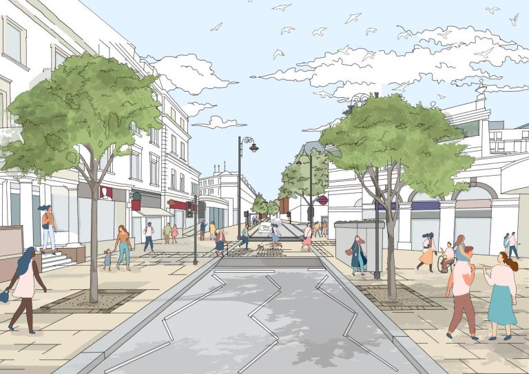 An artists impression of the Gloucester Road