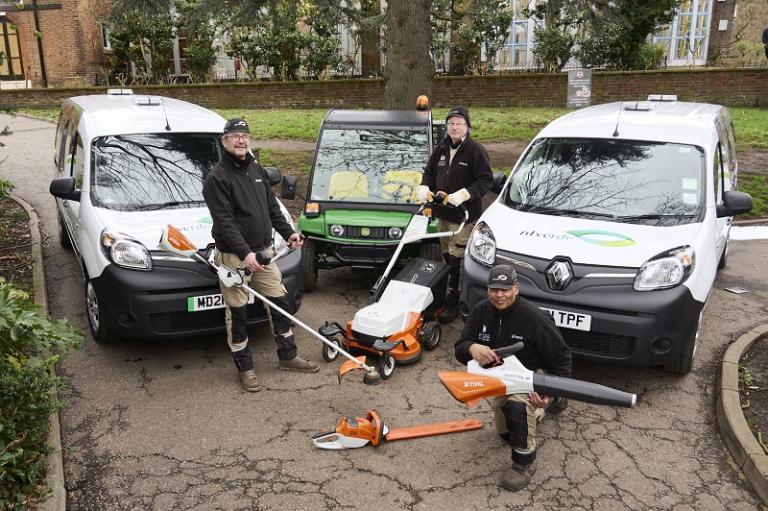Idverde parks team with all-electric vehicles and tools