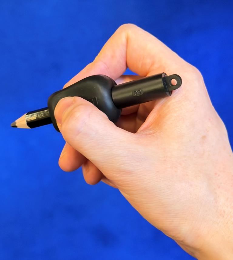 A pencil grip to aide accessibility on polling day