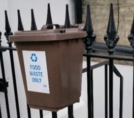 Incorrect way to place your food waste caddy out on your collection day Incorrect way to place your food waste caddy out on your collection day